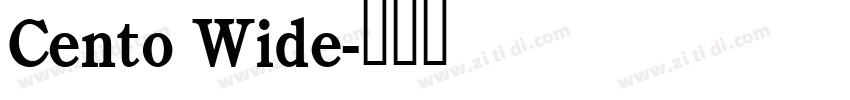 Cento Wide字体转换